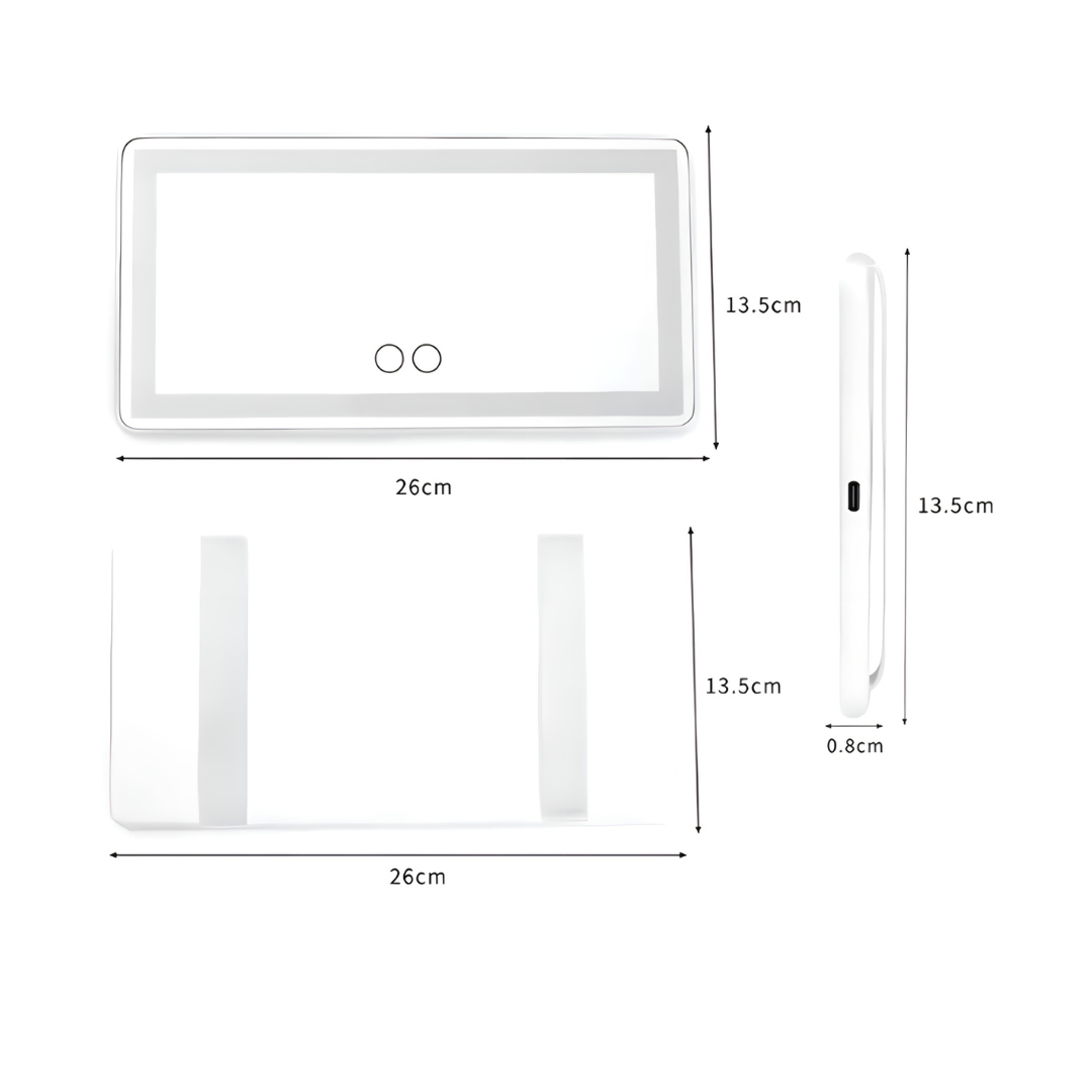 Lusterko LED do makijazu w samochodzie - Scrollnest PL