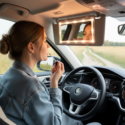 Lusterko LED do makijazu w samochodzie - Scrollnest PL