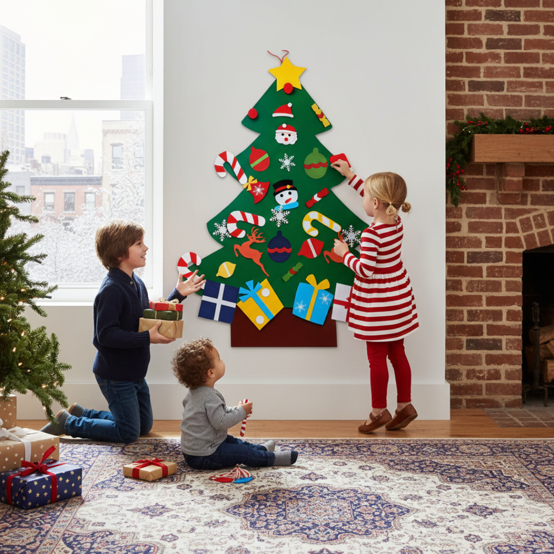 Noworoczna choinka z filcu - Scrollnest PL