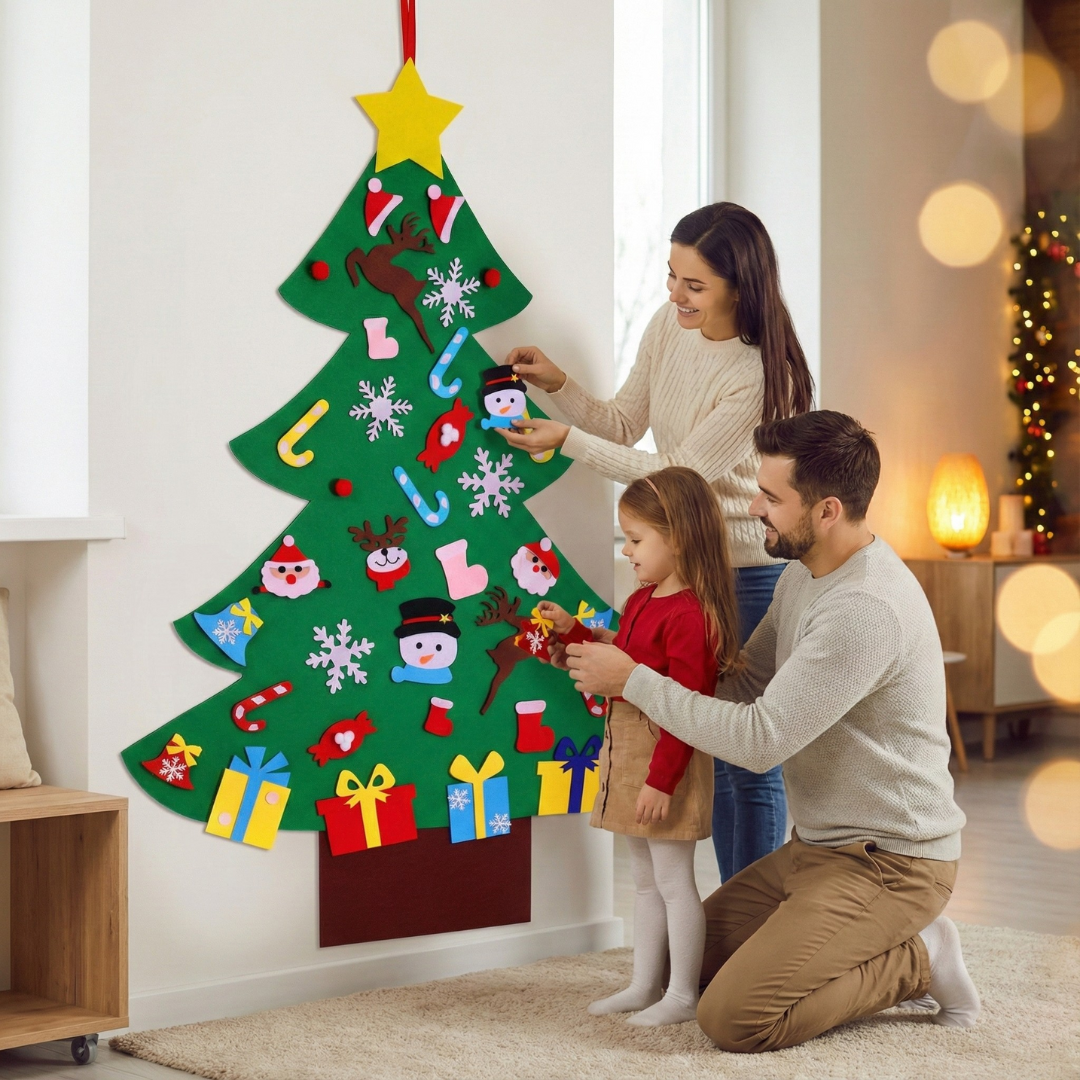 Noworoczna choinka z filcu - Scrollnest PL