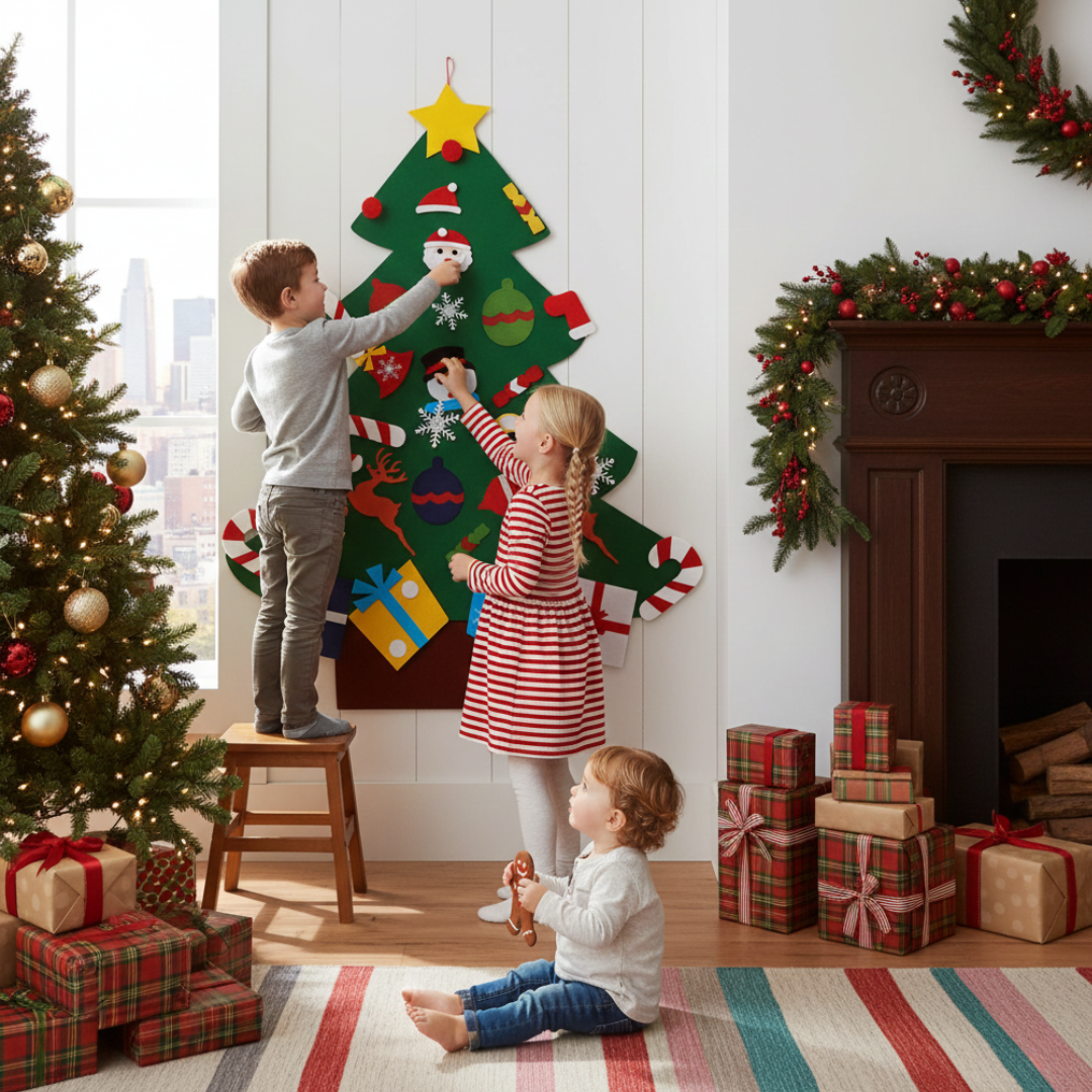 Noworoczna choinka z filcu - Scrollnest PL